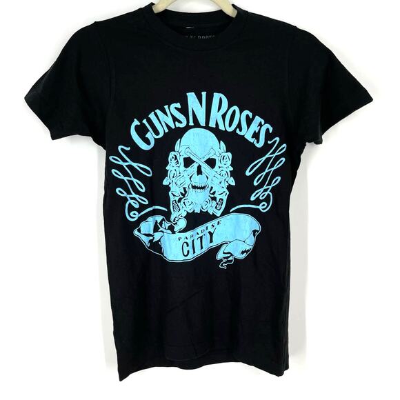 Guns N Roses Paradise City Band Tee Black Women's XS NWOT - Picture 1 of 5